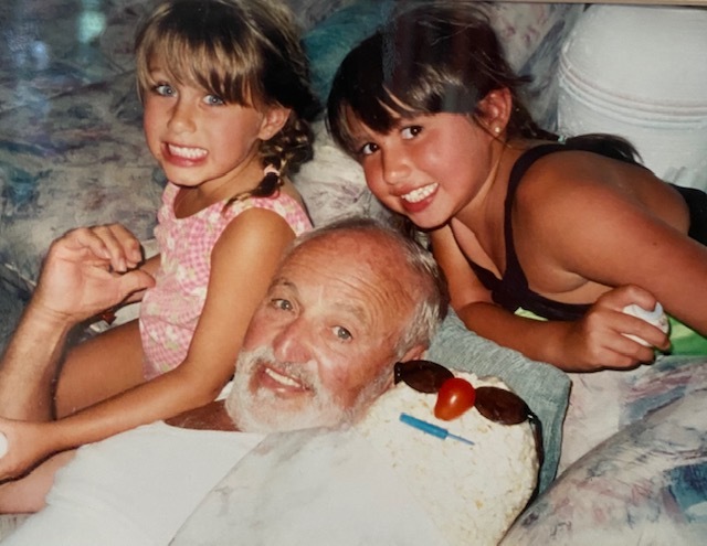 Aj with granddaughters Jessie and Kelsey 