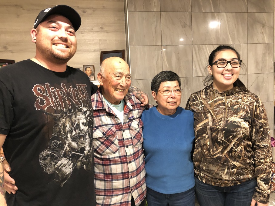 Carl and Jeanne with grandchildren