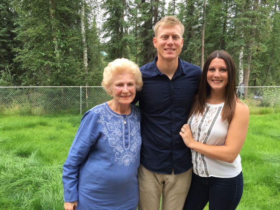Grammie with Harvey (Trey) & Morgan in Alaska