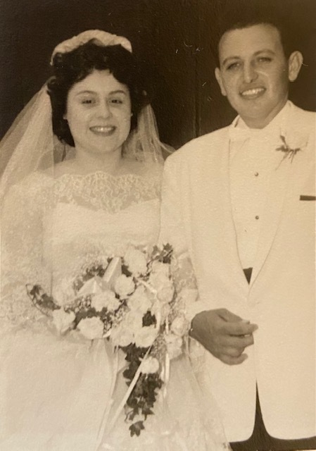 Aj and Dolly at their wedding 