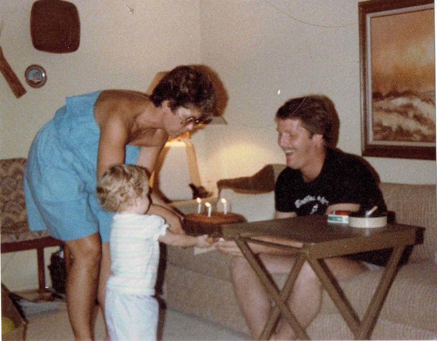 Mike and Melody with birthday cake