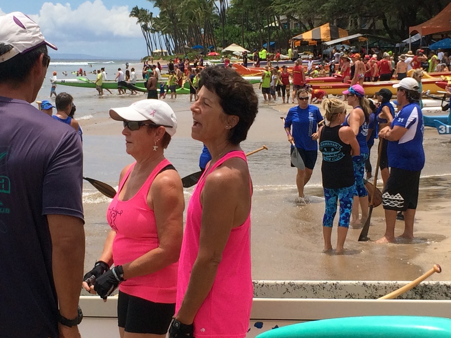 Tina getting ready to paddle, 2017