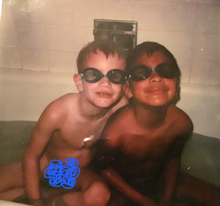 Kirk & Kevin in the tub
