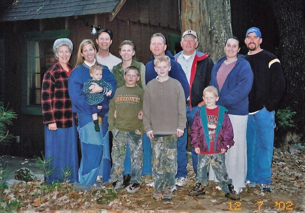 Family time at a cabin
