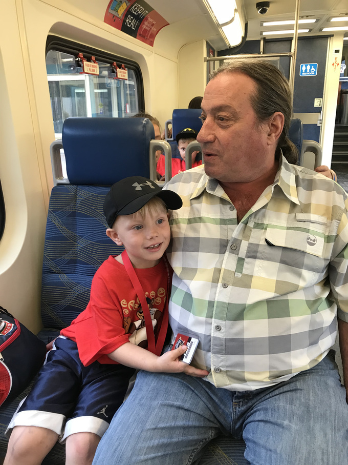 Twins game with his grandchildren