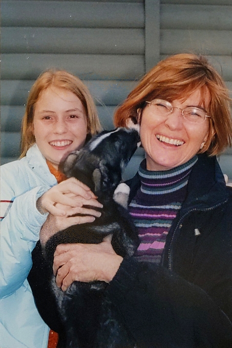 Meeting husky puppies in Alaska