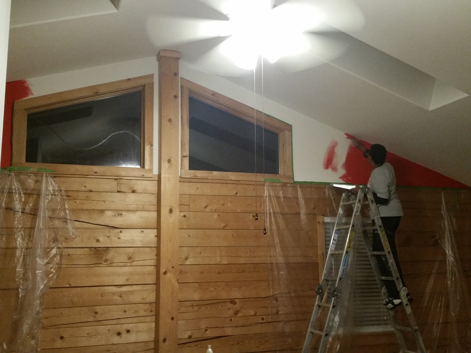 Donna painting her favorite color!